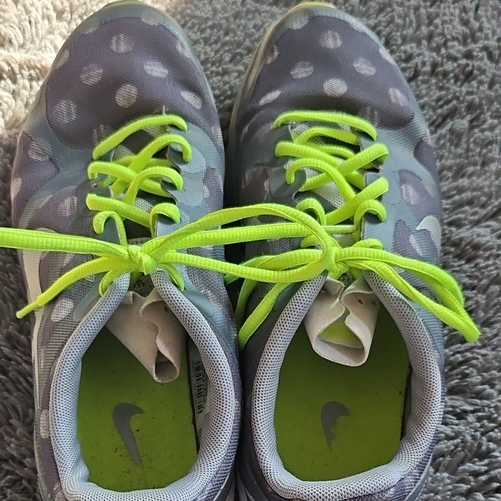 Nike  Gray and Lime Sneakers